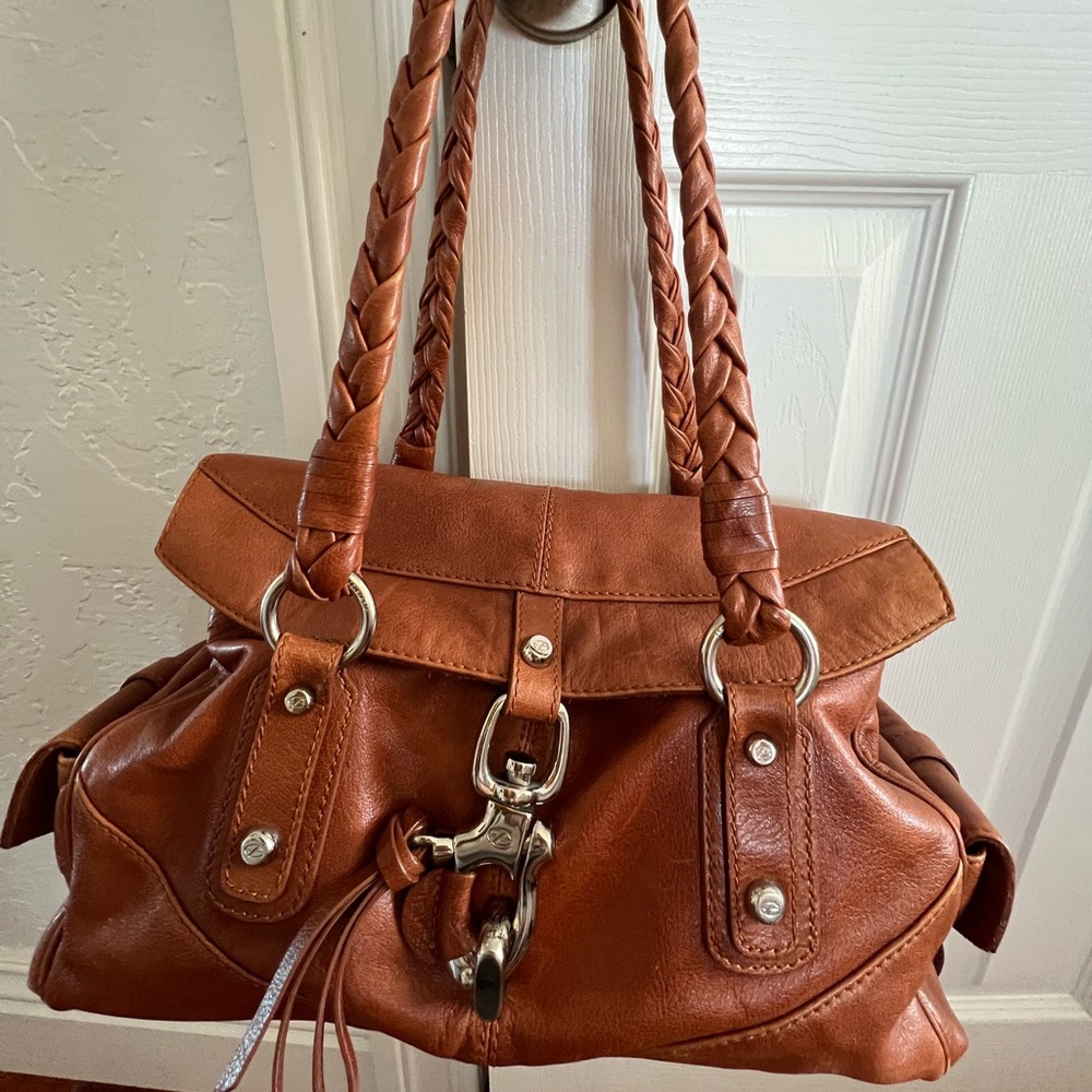 Francesco Biasia Leather Satchel Handbag